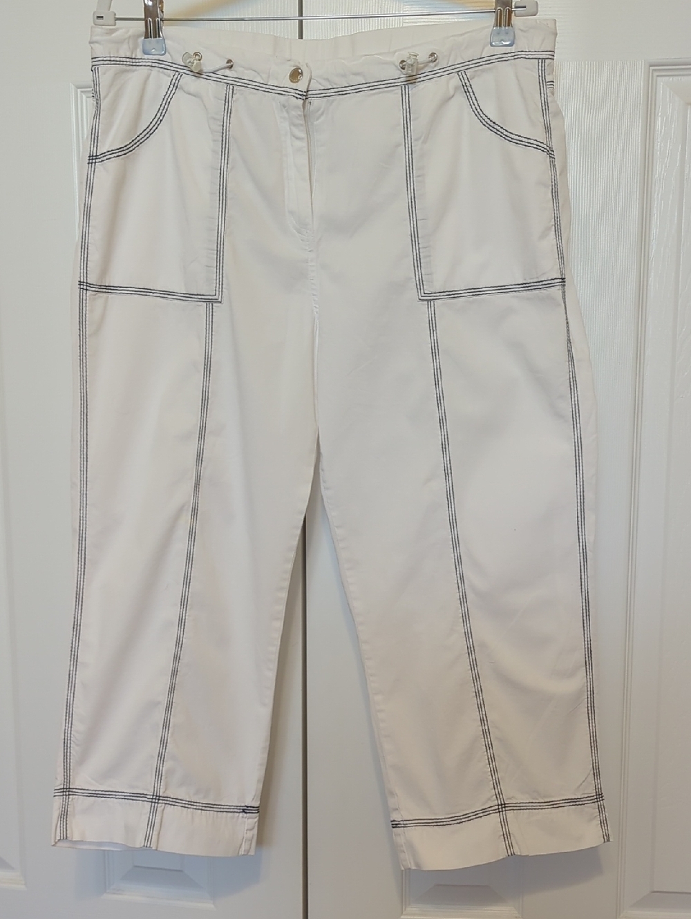 Oleg Cassini Sport White Capri Pants Size 14